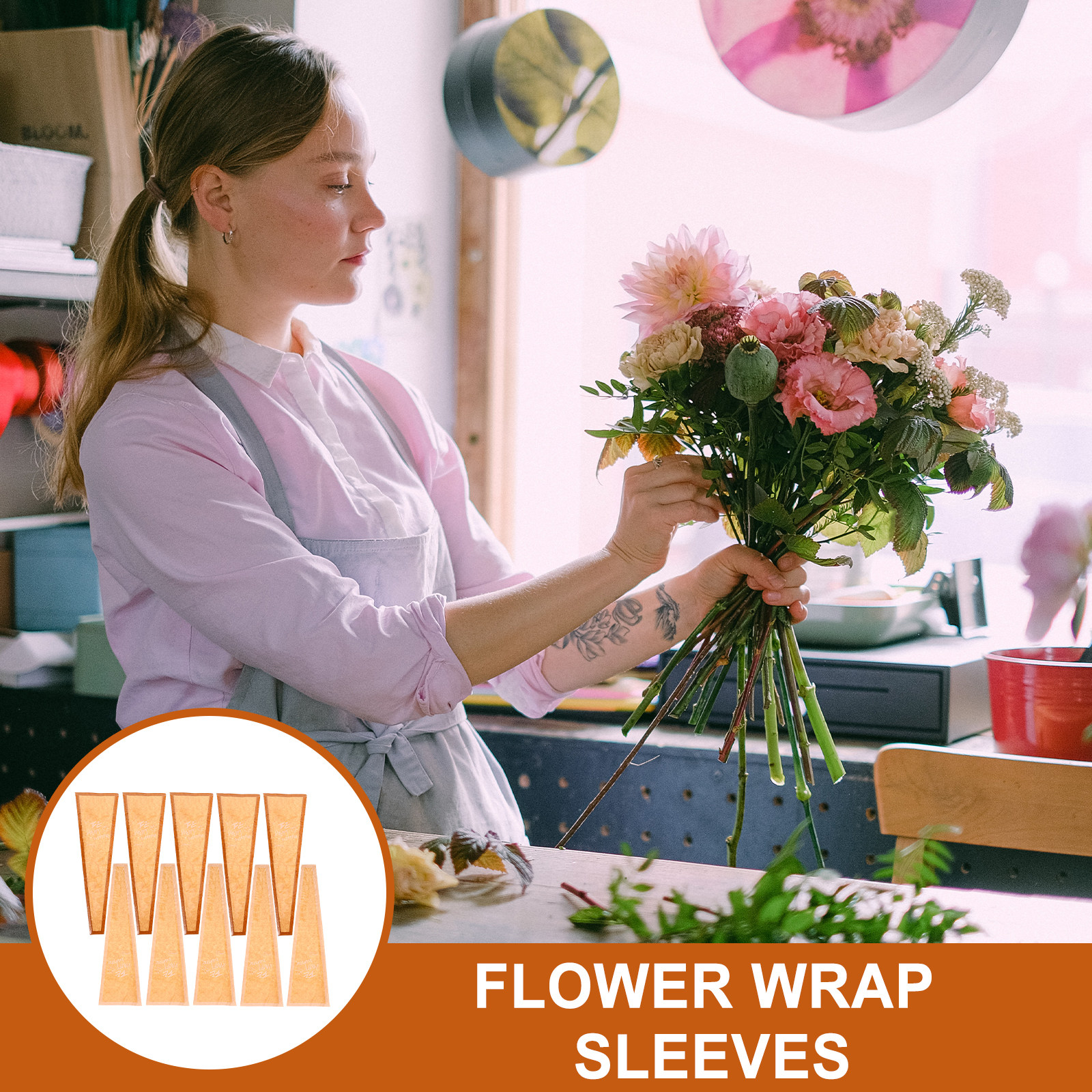 60Pcs Kraft Paper Flower Wrapp – Flower Wrap Kraft Bewertung und Preis