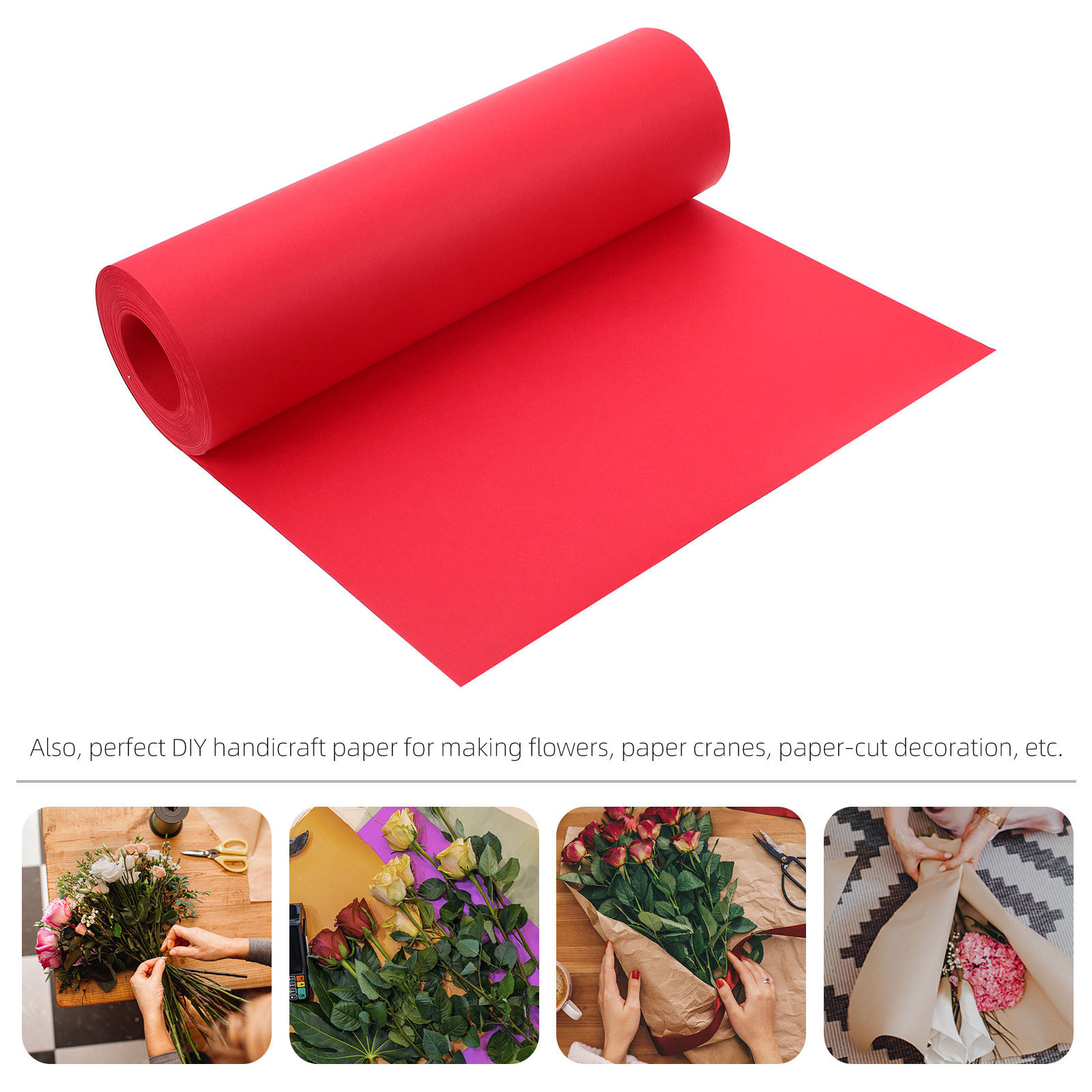 1 Roll Red Kraft Paper Roll fo – Flower Wrap Kraft Bewertung und Preis