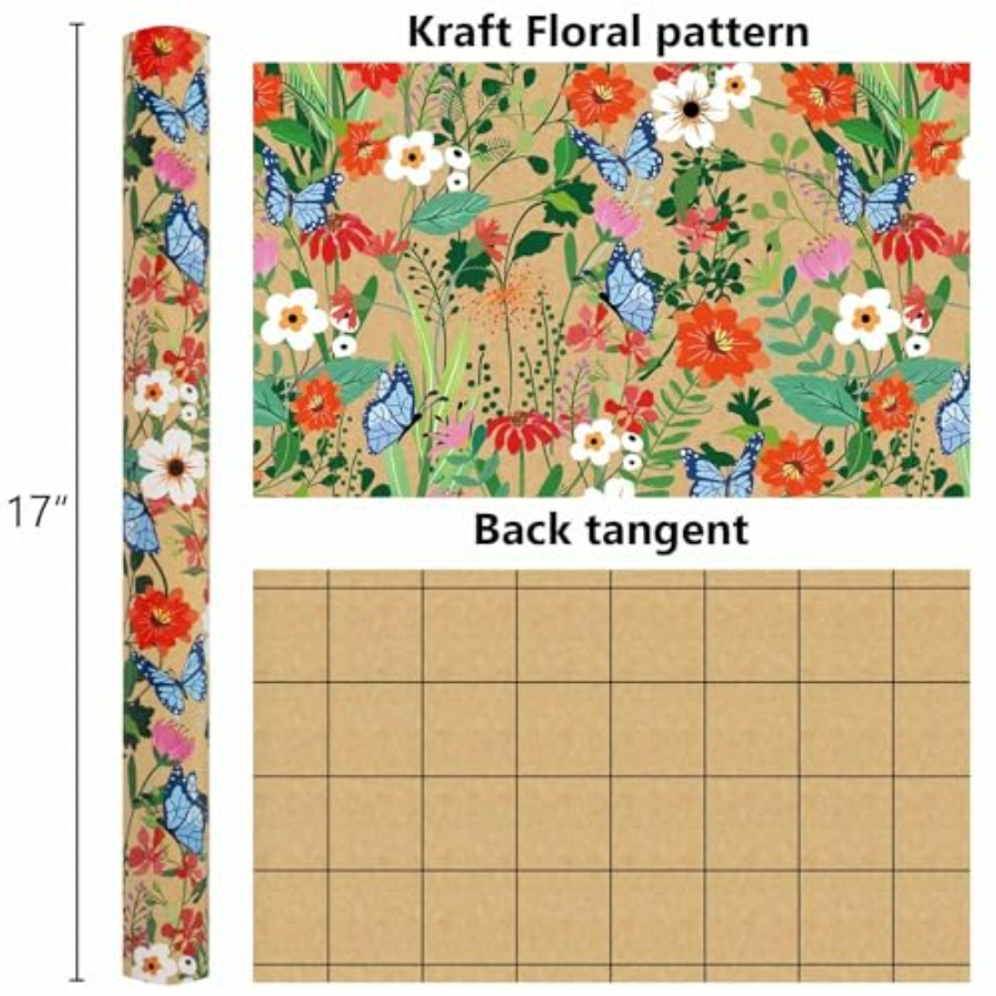 Kraft Flowers Wrapping Paper,  – Flower Wrap Kraft Bewertung und Preis