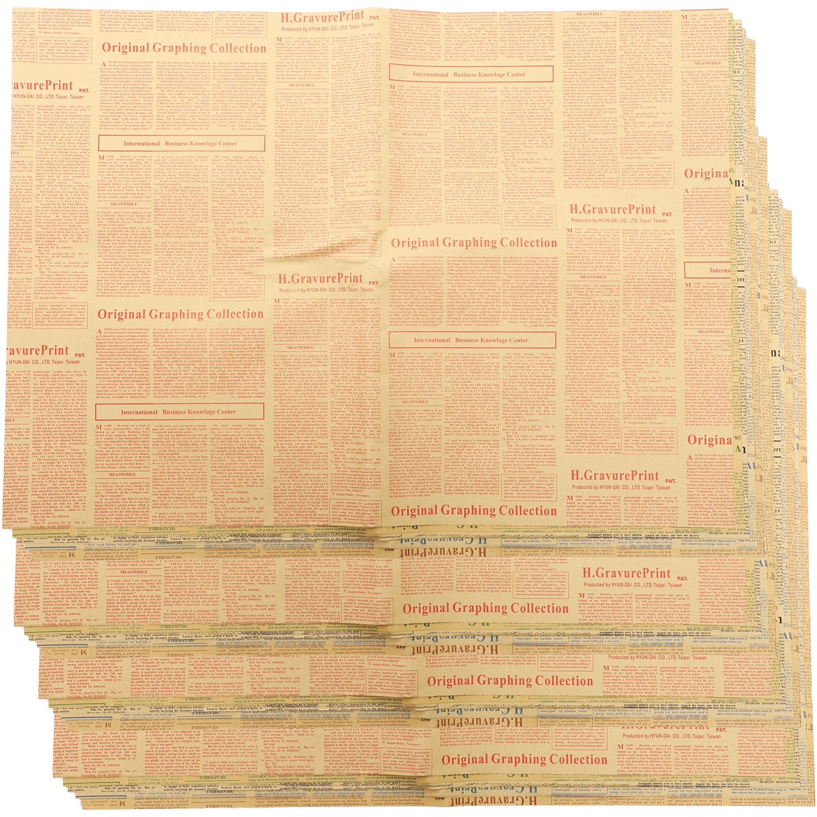 20Pcs Vintage Newspaper Kraft  – Flower Wrap Kraft Bewertung und Preis