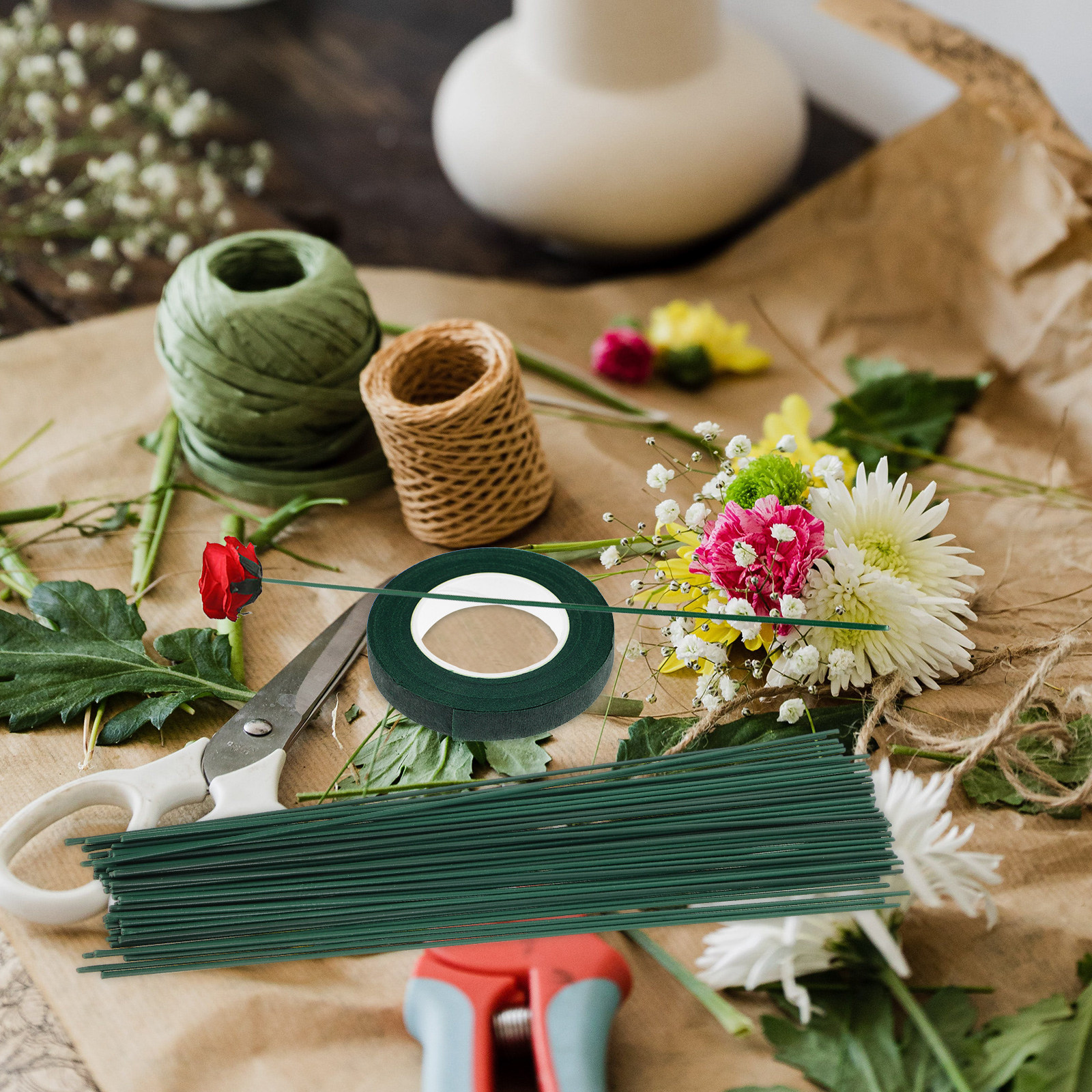 1Set Florist Tape Green and Fl – Wire Stem Florist Bewertung und Preis