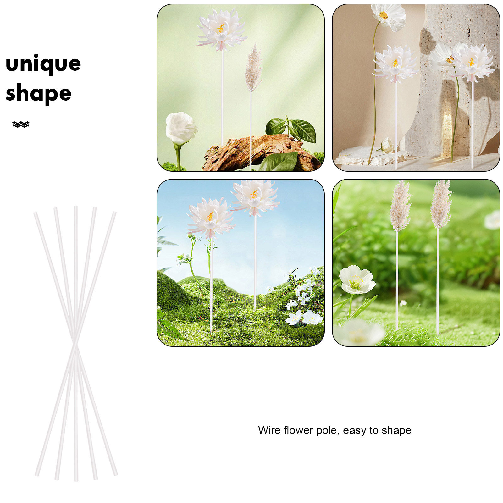 40Pcs Thick Floral Wire Stems  – Wire Stem Florist Bewertung und Preis