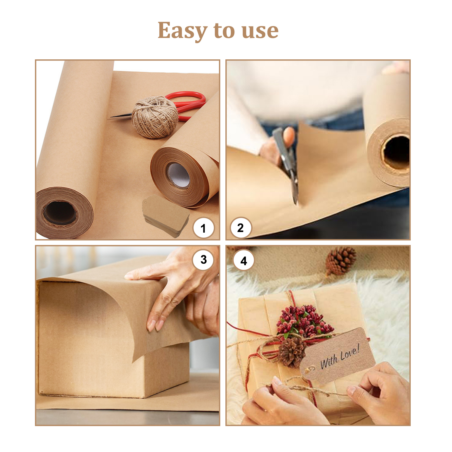 EcoFriendly Brown Kraft Paper  – Flower Wrap Kraft Bewertung und Preis