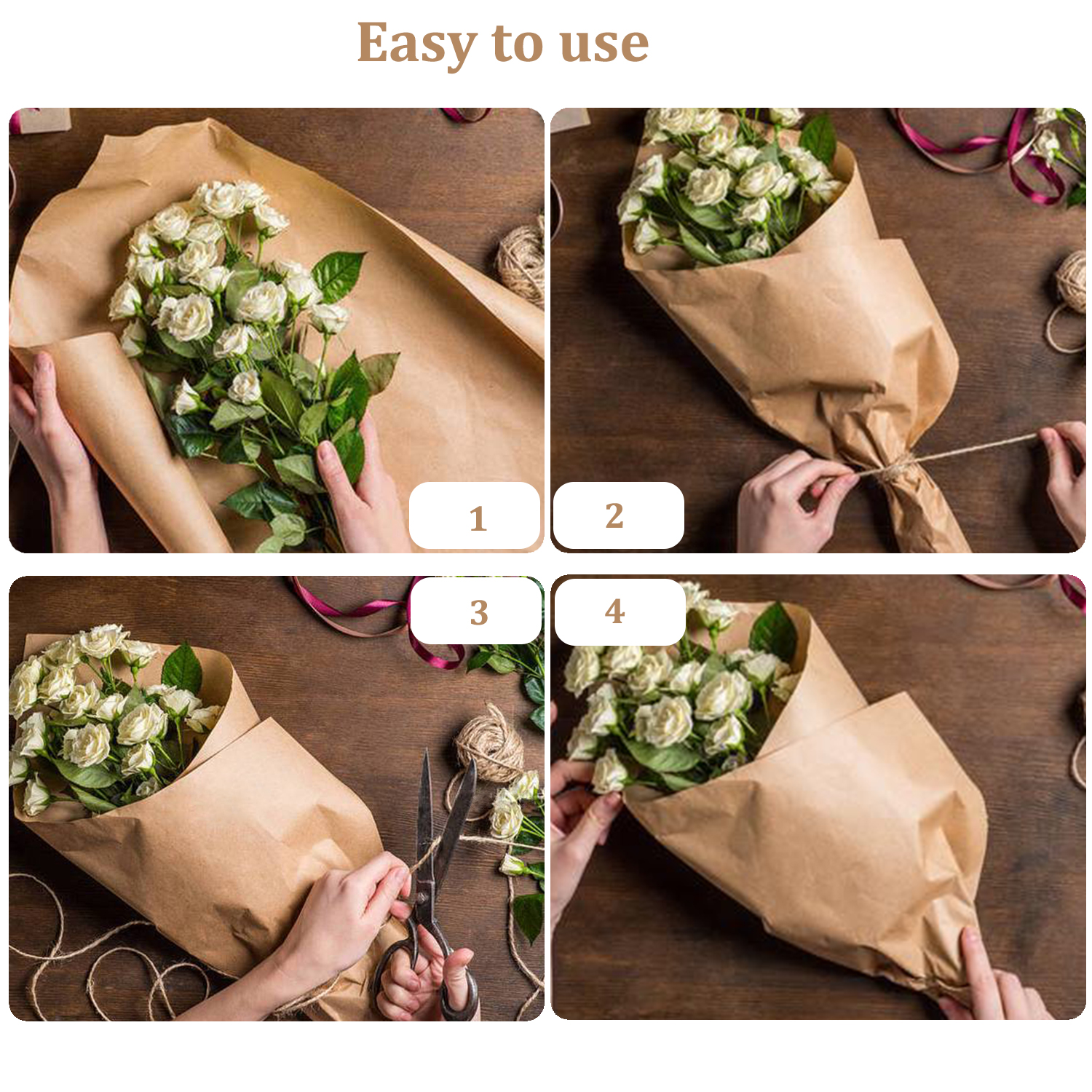 EcoFriendly Brown Kraft Paper  – Flower Wrap Kraft Bewertung und Preis