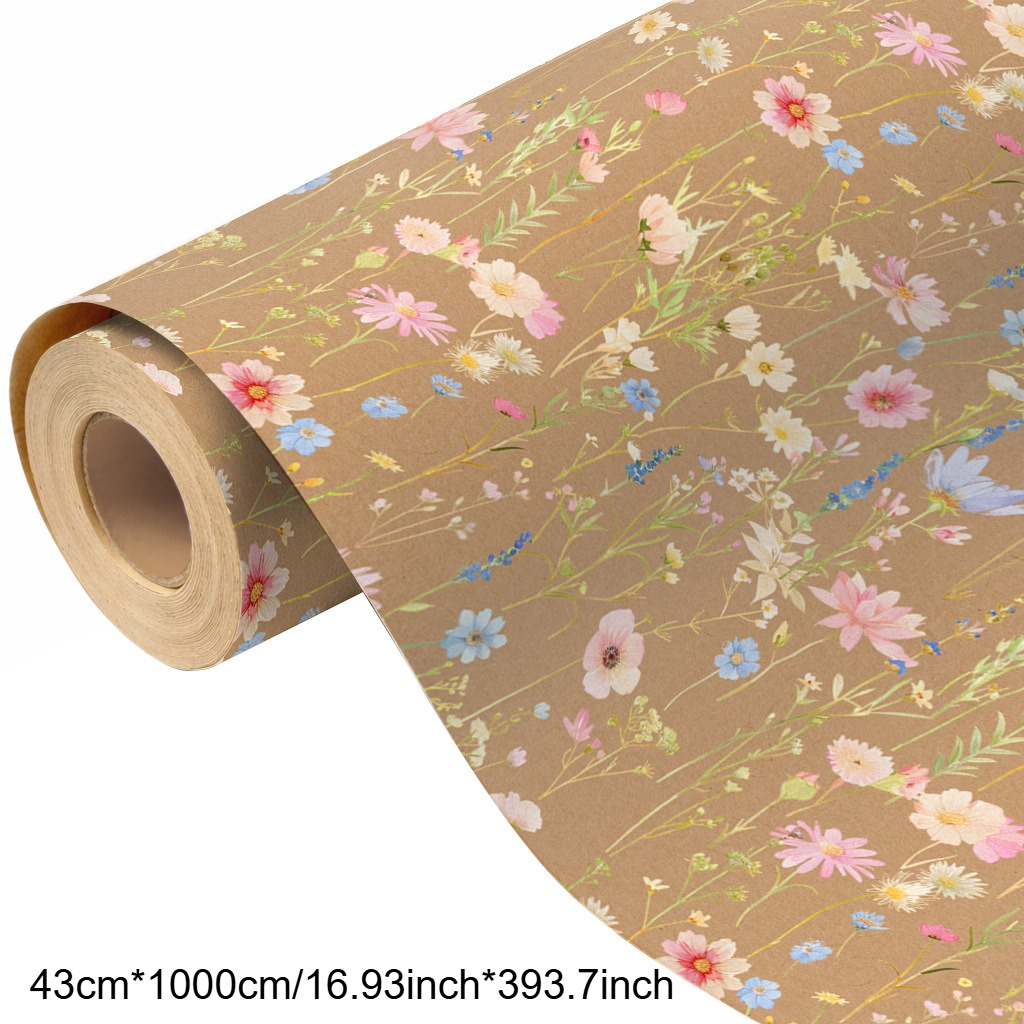 1 Roll of Vintage Forest Flora – Flower Wrap Kraft Bewertung und Preis