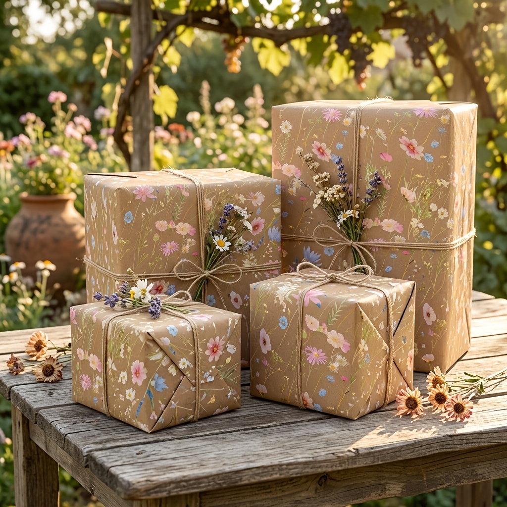 1 Roll of Vintage Forest Flora – Flower Wrap Kraft Bewertung und Preis