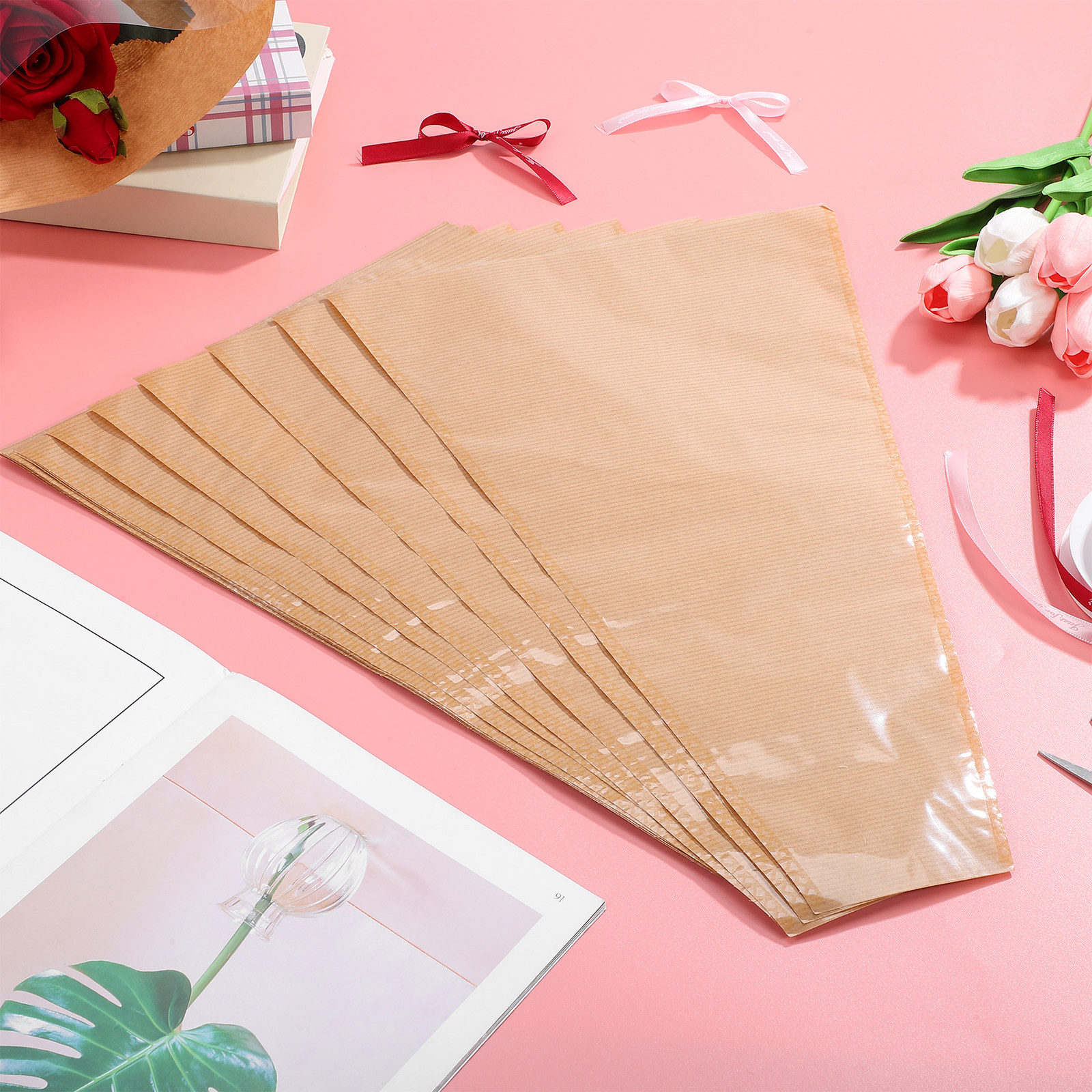1Set Kraft Paper Flower Bags C – Flower Wrap Kraft Bewertung und Preis