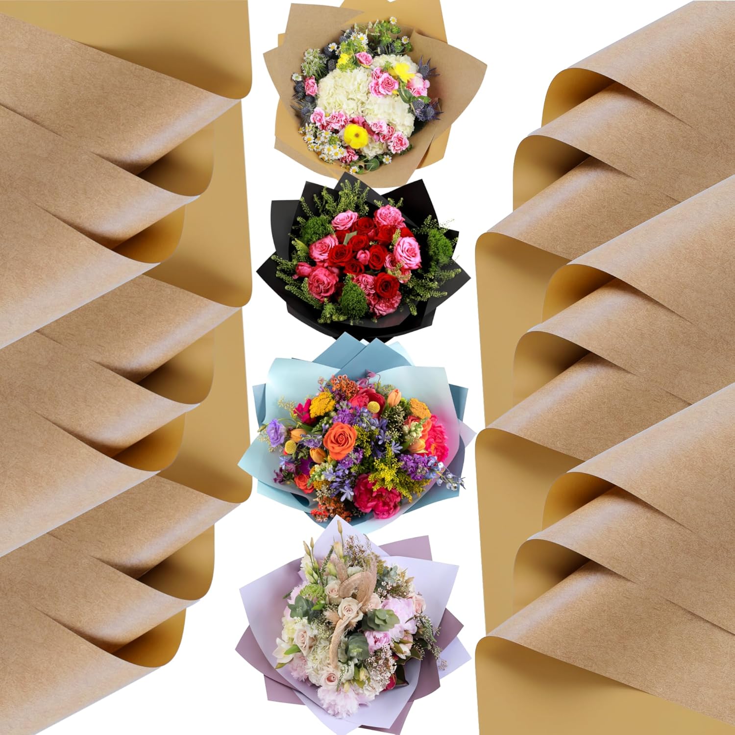 20 Sheets Double Sided Flower  – Flower Wrap Kraft Bewertung und Preis