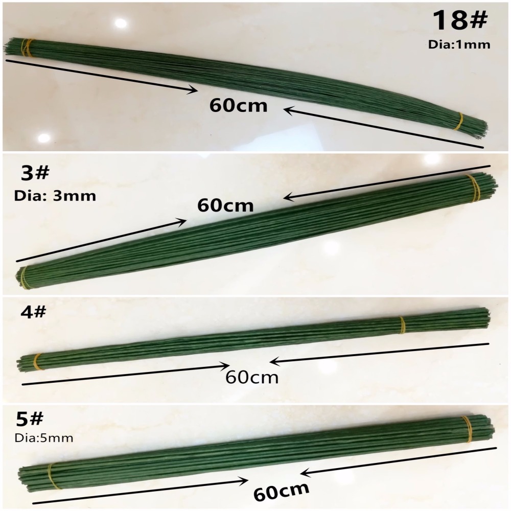 1mm 2/3/4/5mm 40/60cm Dark Gre – Wire Stem Florist Bewertung und Preis