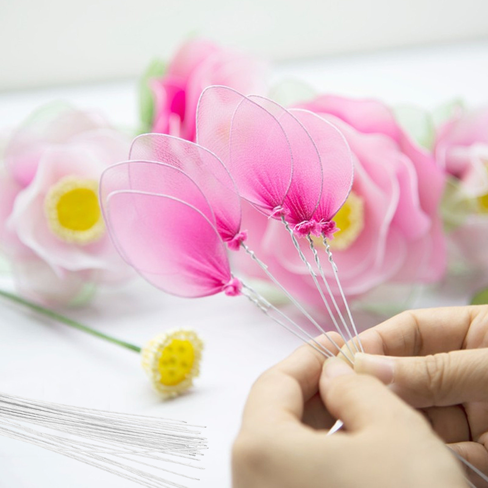 40Pcs Iron Wire Floral Stems S – Wire Stem Florist Bewertung und Preis